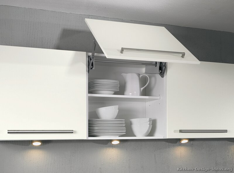 kitchen-cabinets-modern-two-tone-173-A066e-white-fold-up-door-lift-under-cabinet-lighting